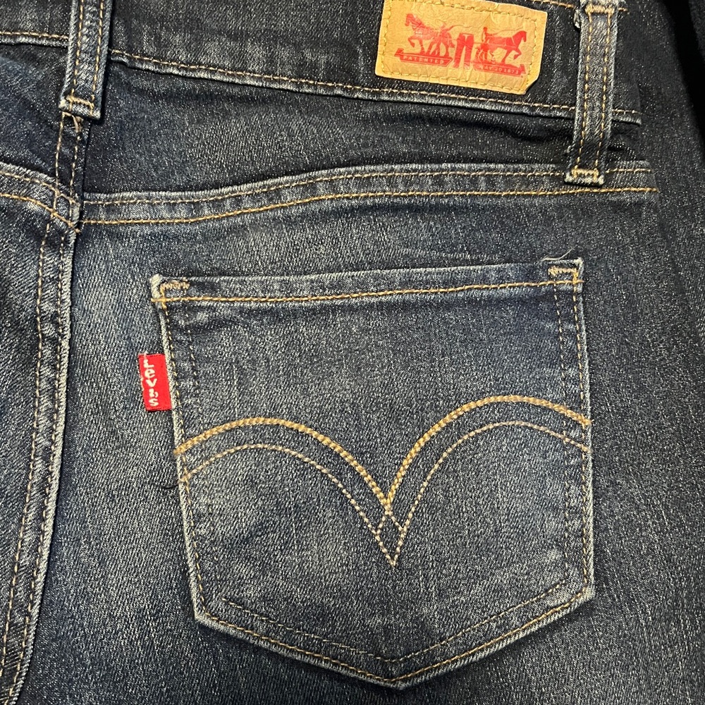 Levi's 524 Too Superlow Rise Y2K Blue Denim Skinny Jeans - Picture 8 of 12